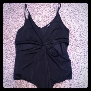 Express black tank leotard